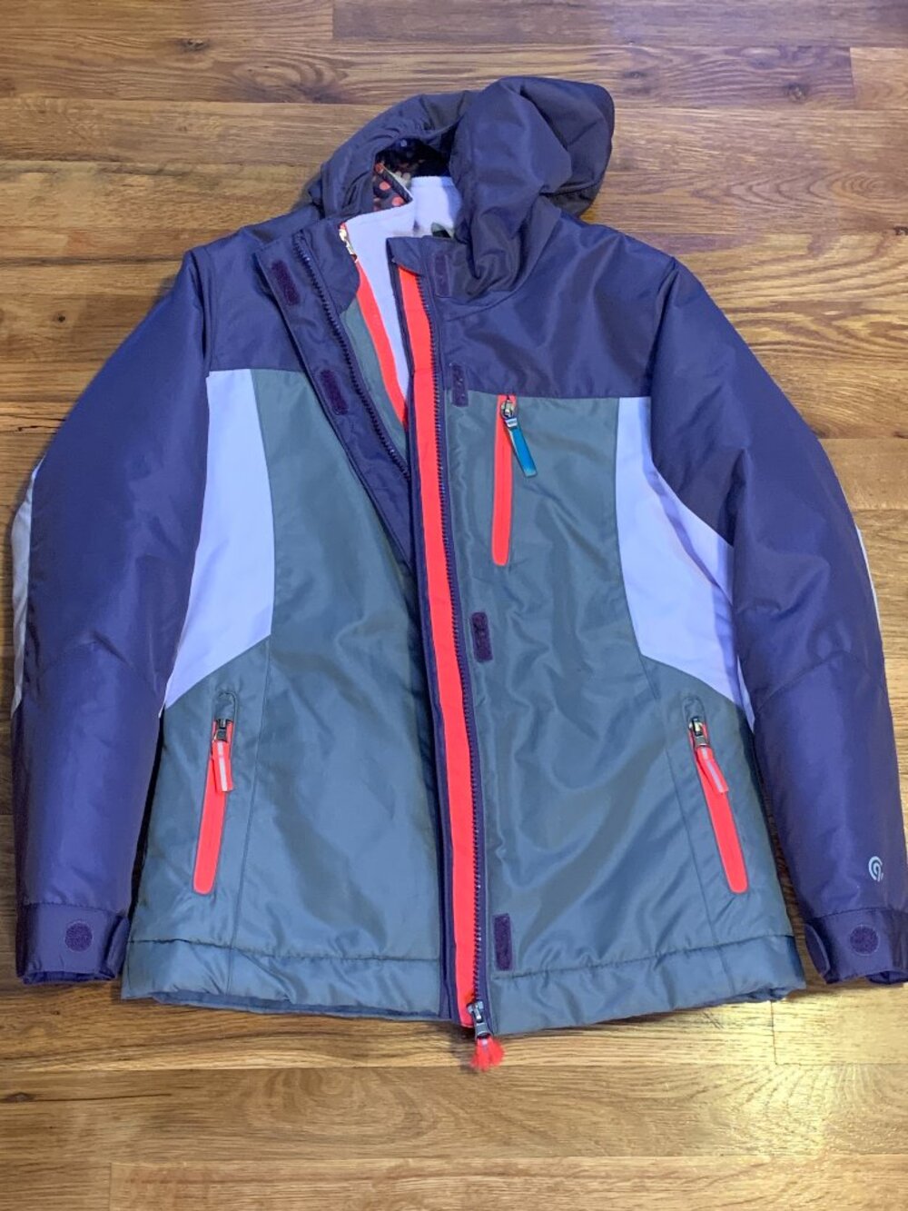 Girls Kids Size Medium (7/8) Purple 3 in 1 Jacket / Coat for Fall & Winter